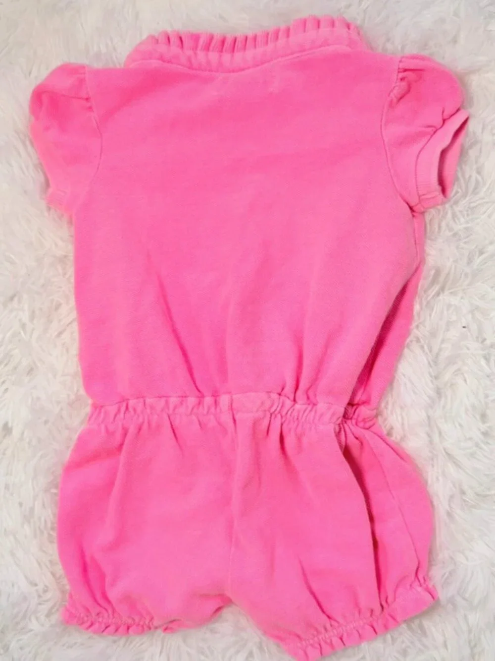 Ralph Lauren Pink Baby Bubble Romper 9M Pony Logo Outfit - Picture 2 of 4